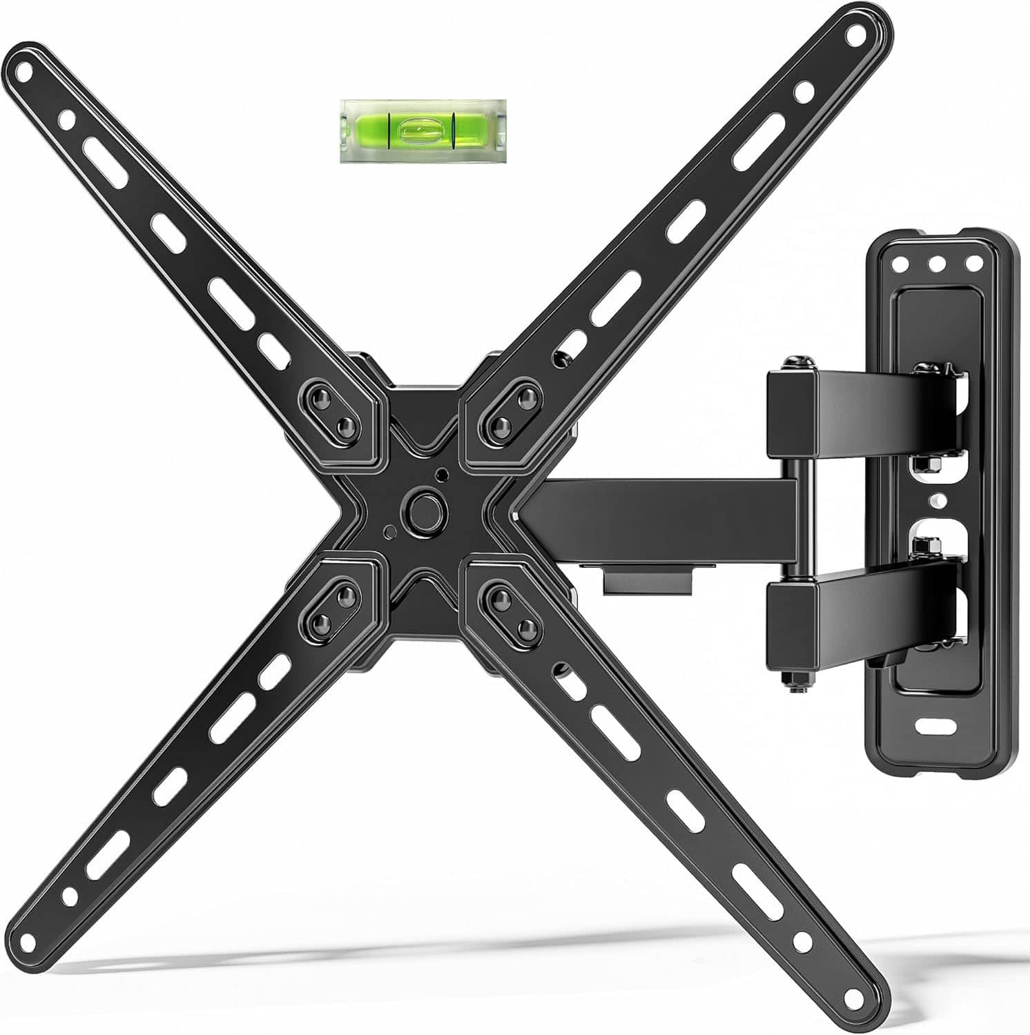FINEAK - Full Motion TV Wall Mount Bracket for Most 13-55 Inch, Swivel Tilt Extension Rotation - Black