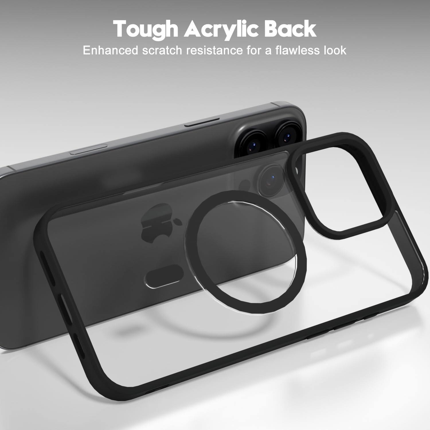 Tough Acrylic Back
Enhanced scratch resistance for a flawless look