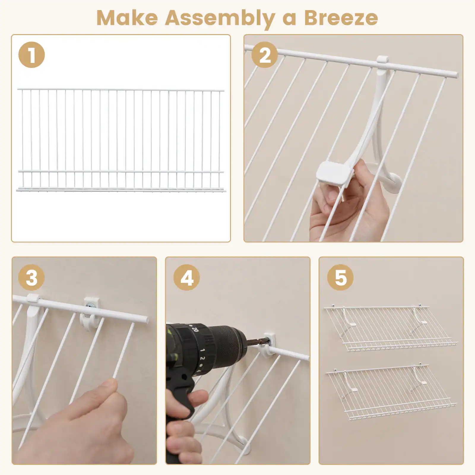 Make Assembly a Breeze

1. 
2. 
3. 
4. 
5.