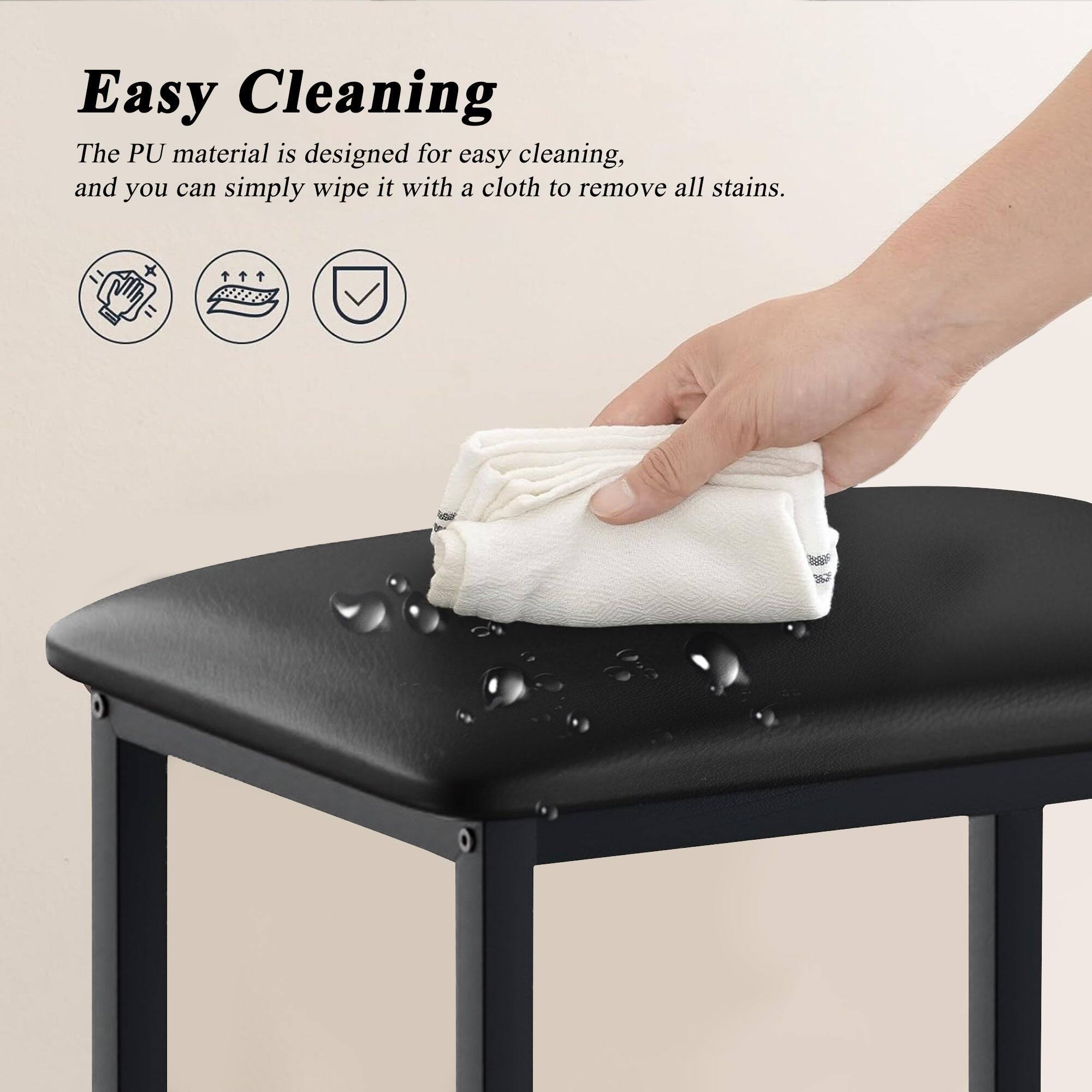 Easy Cleaning

The PU material is designed for easy cleaning, and you can simply wipe it with a cloth to remove all stains.