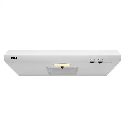 Front. RCA - R-RHUCC30SWH 30 in. Century Collection Ductless 160 CFM Under Cabinet Range Hood, Reusable Filter, Light, White - White.