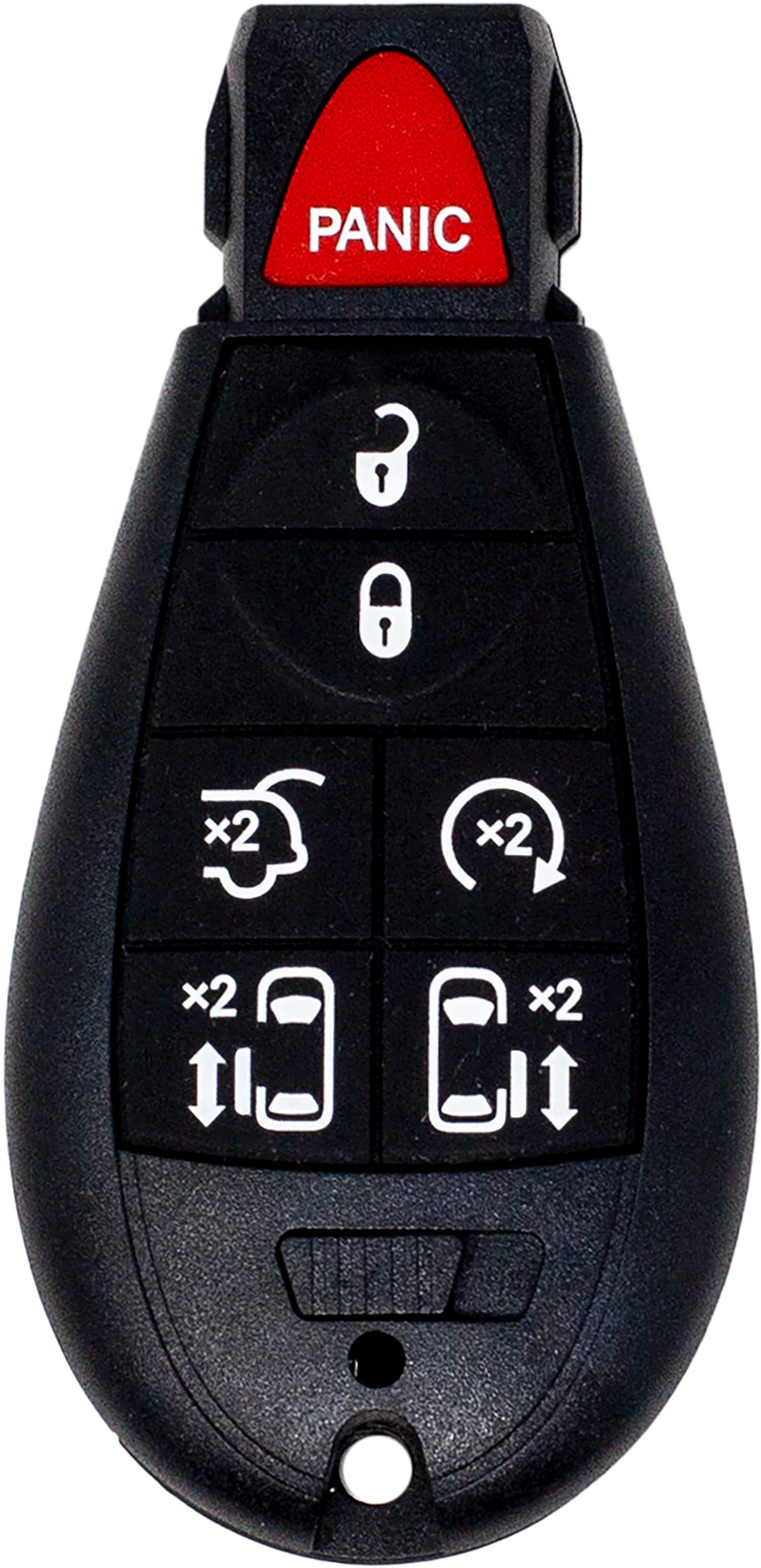 Car Keys Express - Chrysler and Dodge Simple Key - 7 Button Fobik with optional 5-Button Pad and programming device - Black - Front_Zoom