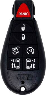 Front. Car Keys Express - Car Keys Express Chrysler and Dodge Simple Key - 7 Button Fobik with optional 5-Button Pad and programming device - Black.