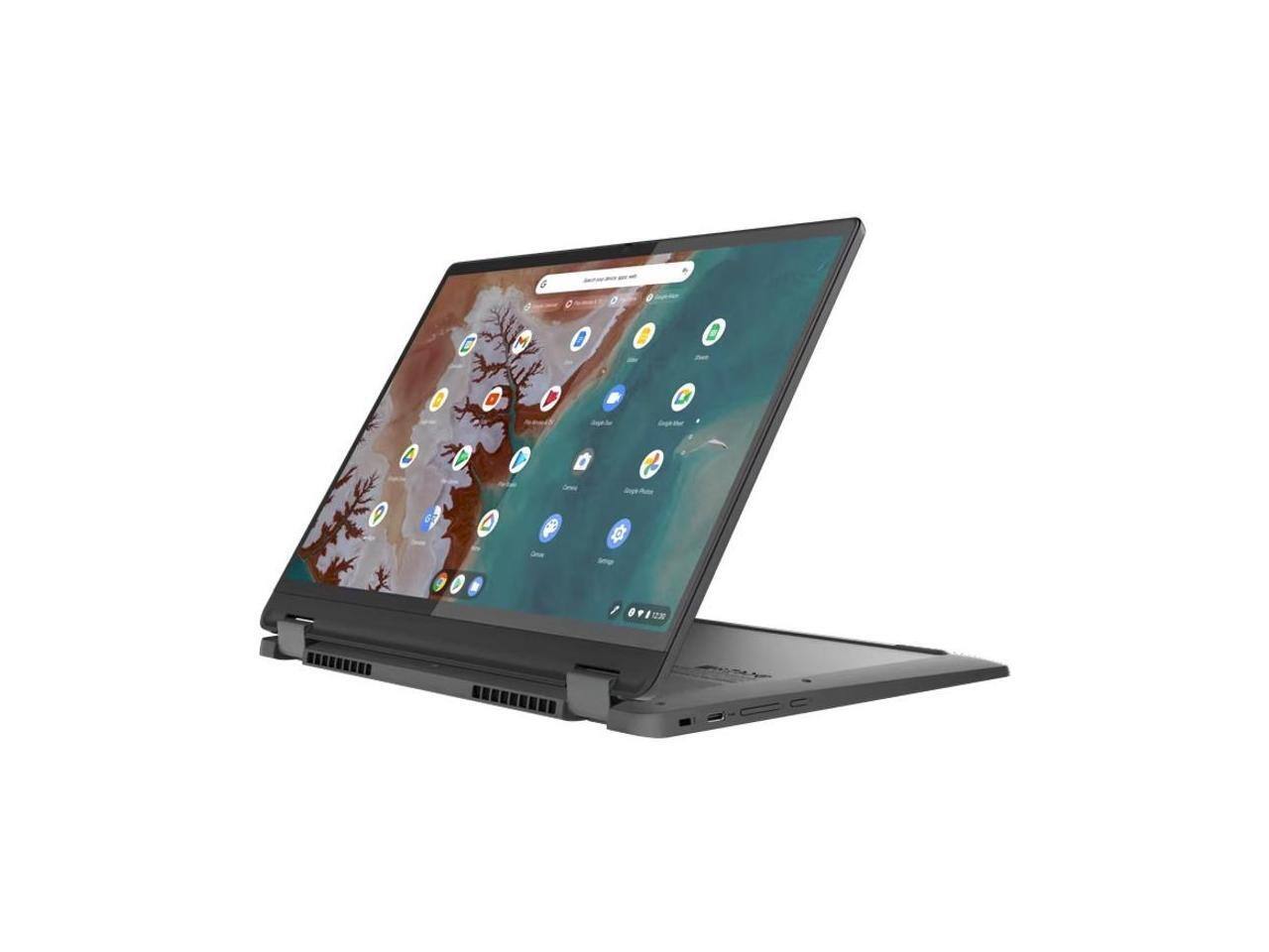Alt View 3. Lenovo - Lenovo Flex5 Chrome 14IAU 14.0" Touchscreen Intel Core i5-1235U 8GB Memory 256GB Storage Chrome OS 83AJ0000UX - Gray.