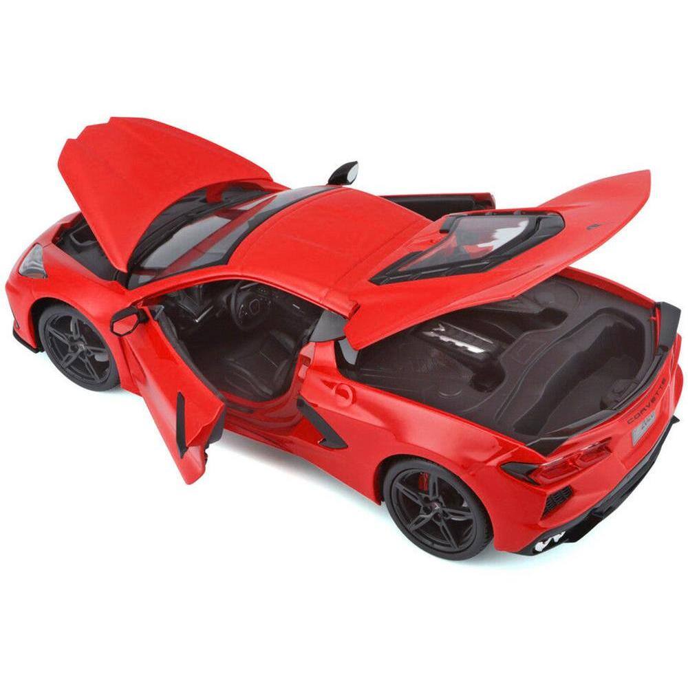 Left. Maisto - 2020 Chevrolet Corvette Stingray C8 Red 1/18 Diecast Model Car by Maisto - Red.