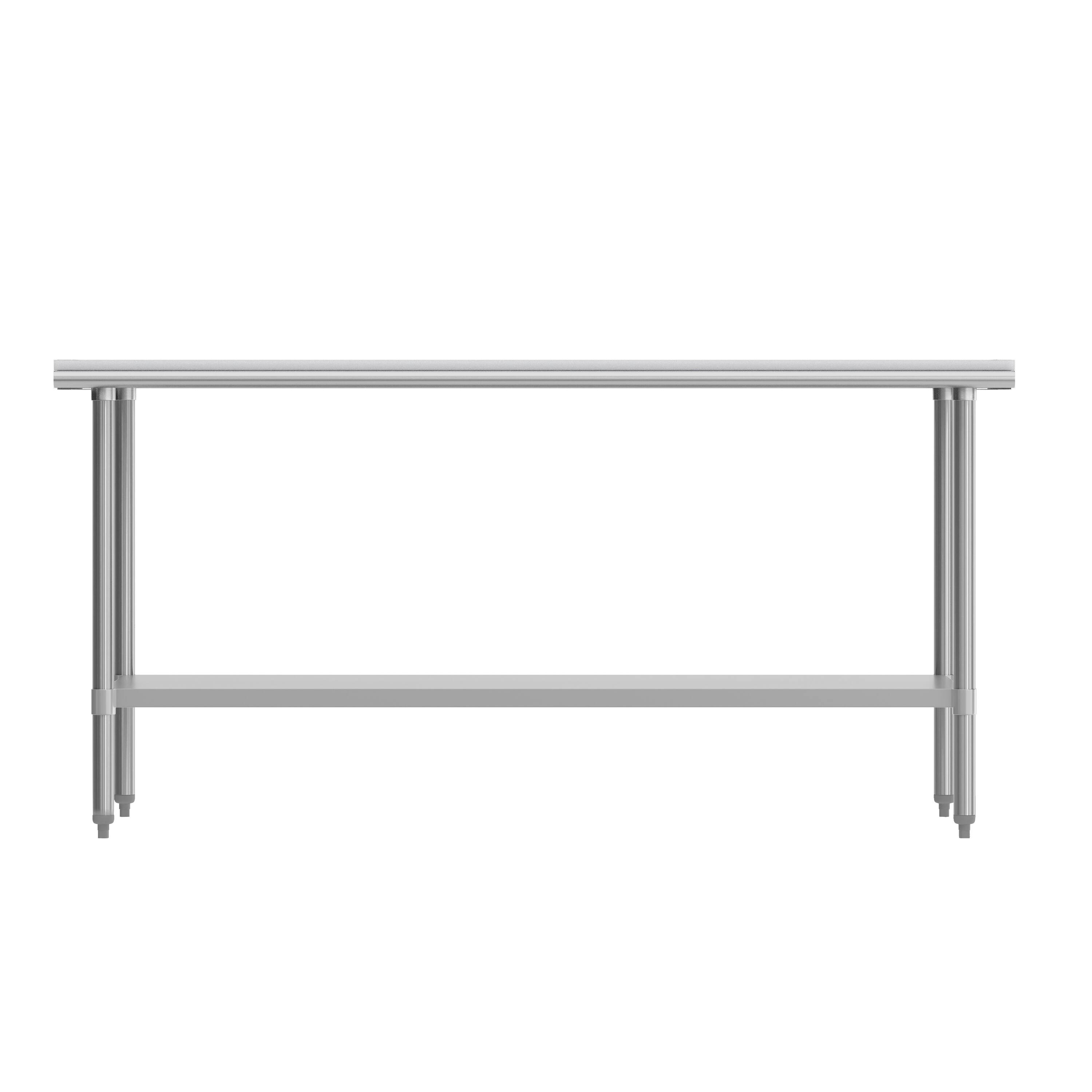 Back. Flash Furniture - Reader Portable Prep and Work Table with NSF Certified 18 Gauge Stainless Steel Top Shelf with Poly Cutting Board and Ga - Gray.