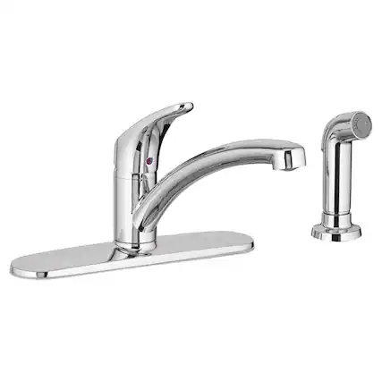 Front. American Standard - American Standard Colony Pro One Handle Polished Chrome Motion Sensing Kitchen Faucet Side Sprayer I - Chrome.