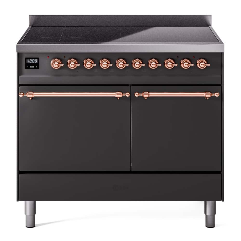 ILVE - Nostalgie II 40 inch Induction Range with 6 Induction Elements - Graphite Matte
