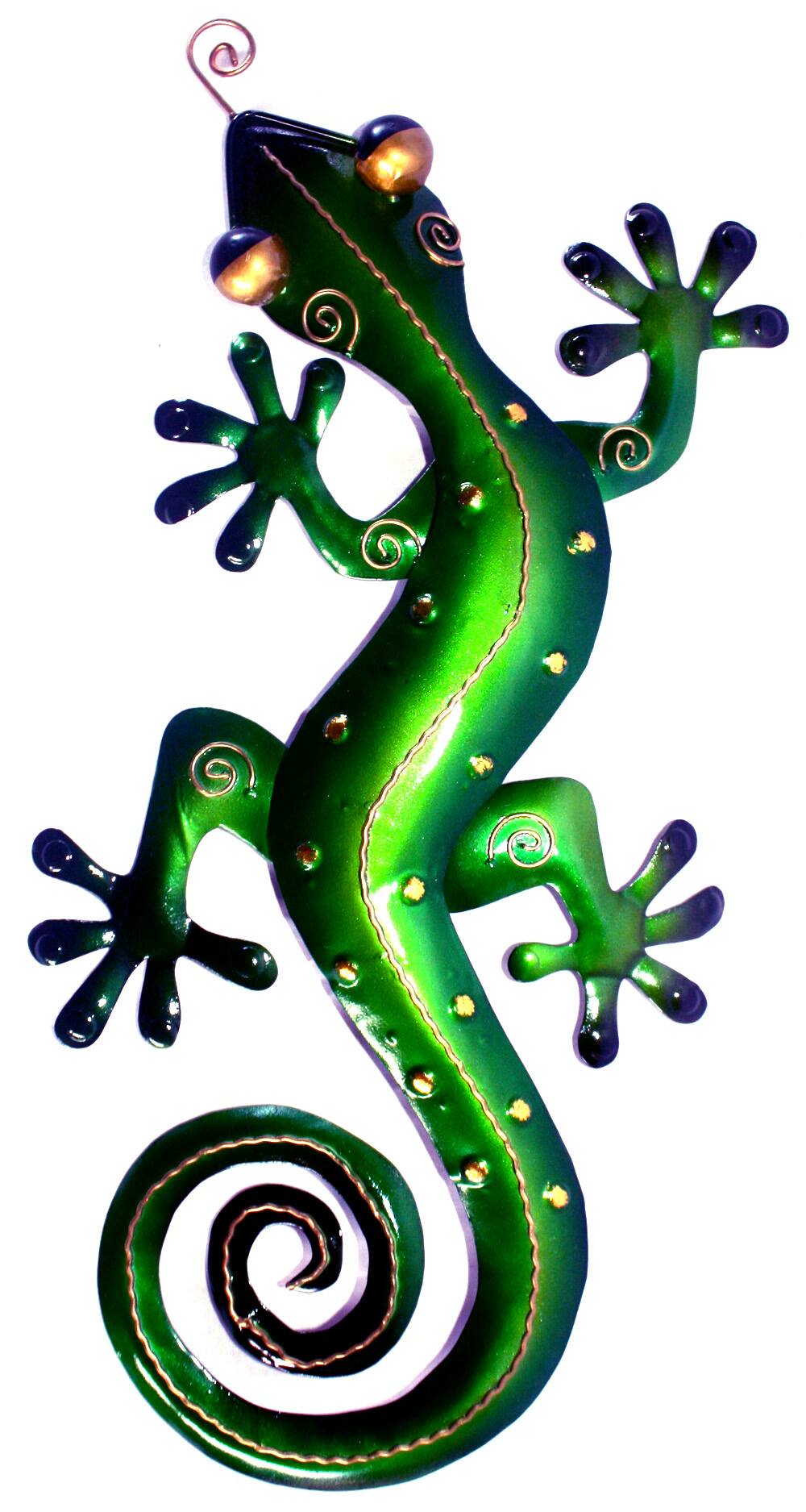 Dart - Iron Gecko Wall Décor Large - Green