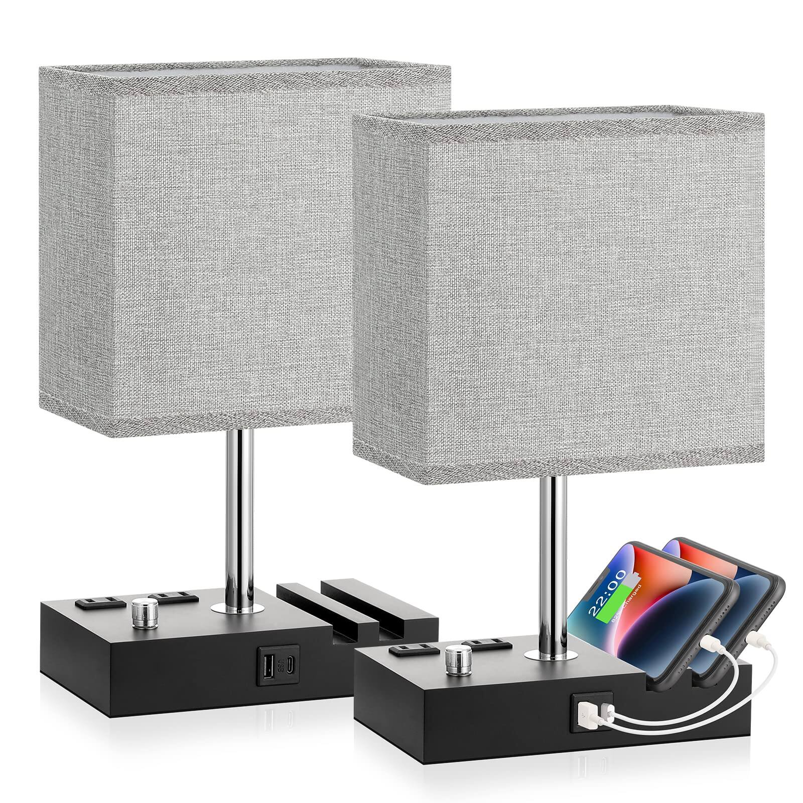 Grey Shade with Knob Switch 2 Pack