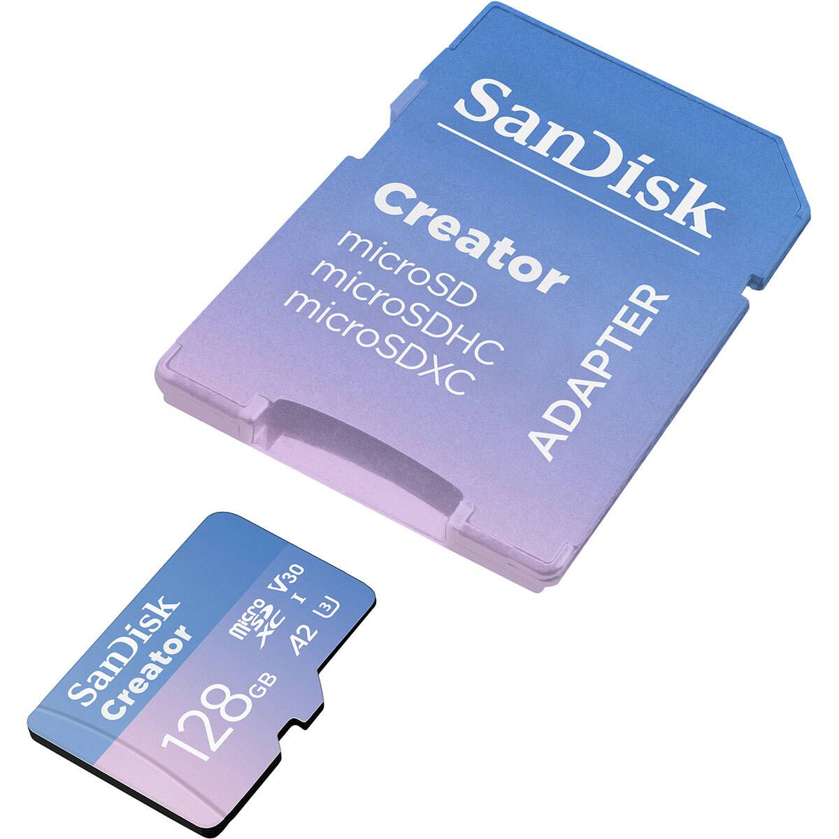SanDisk Creator microSDHC ADAPTER V30 I  
SanDisk A2 128GB