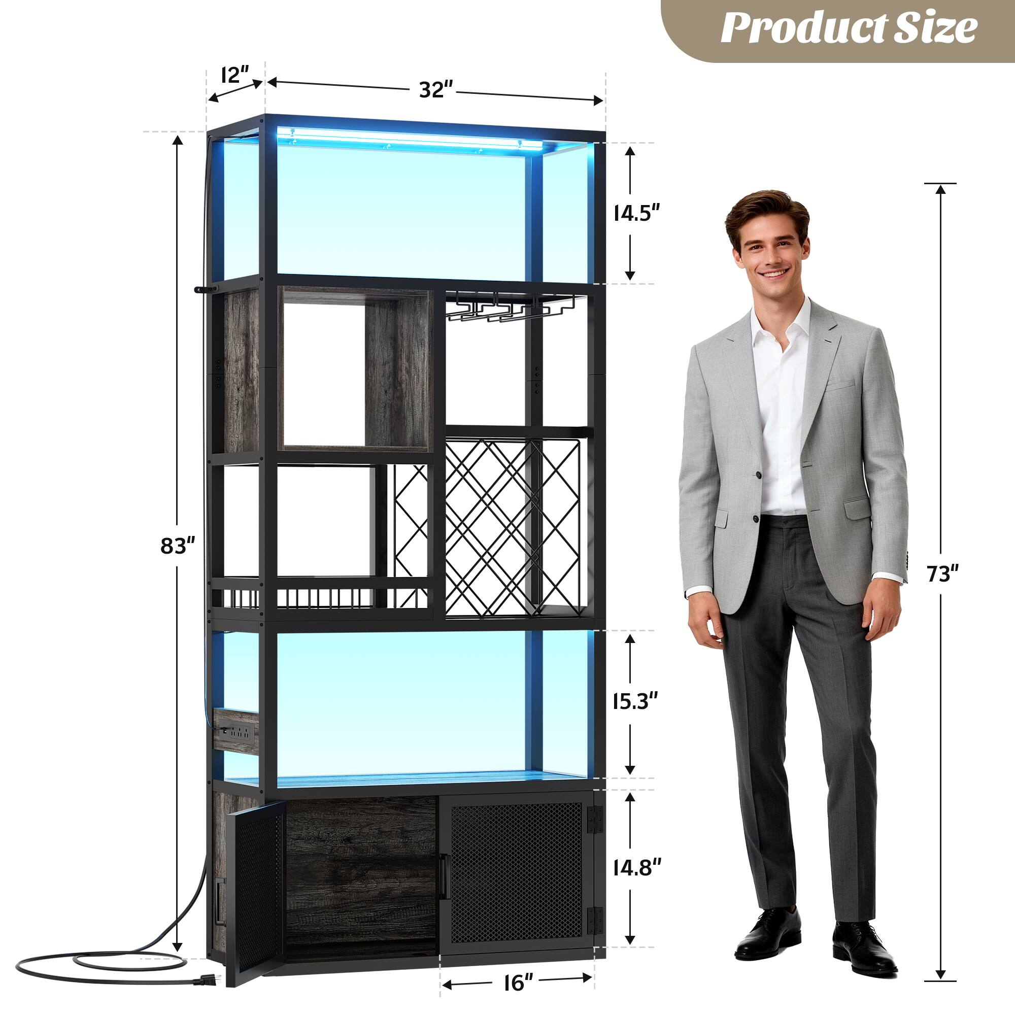 12" 32" Product Size 14.5" 83" 73" 15.3" 14.8" 16"