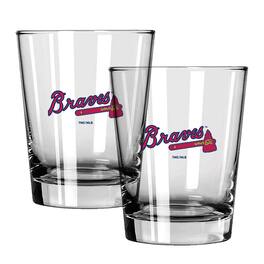 The Memory Company - Atlanta Braves 15oz. Two-Pack Rocks Glass Gift Set - Multicolor