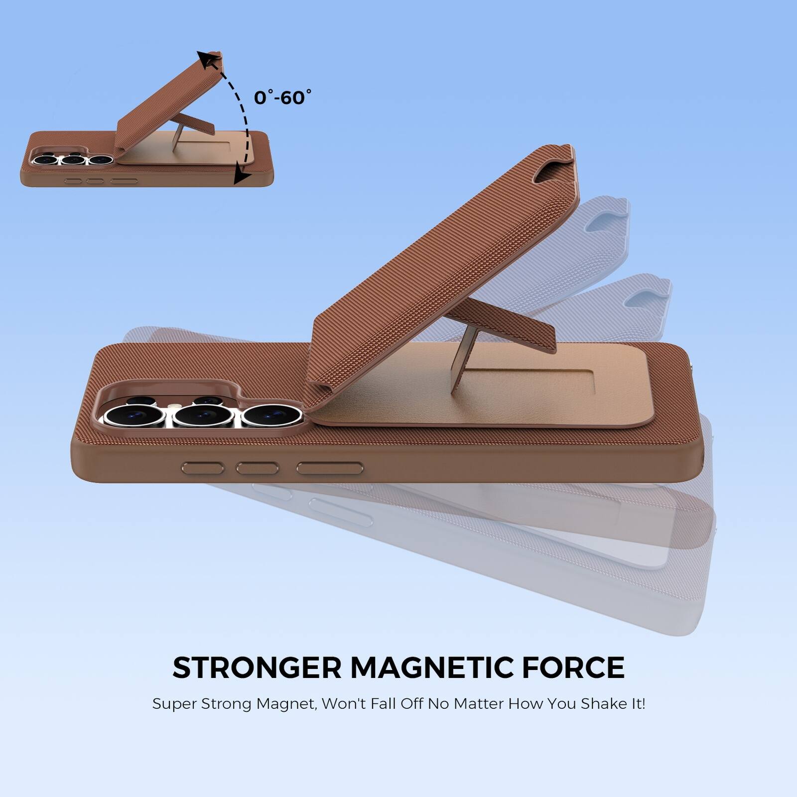 STRONGER MAGNETIC FORCE  
Super Strong Magnet, Won't Fall Off No Matter How You Shake It!
