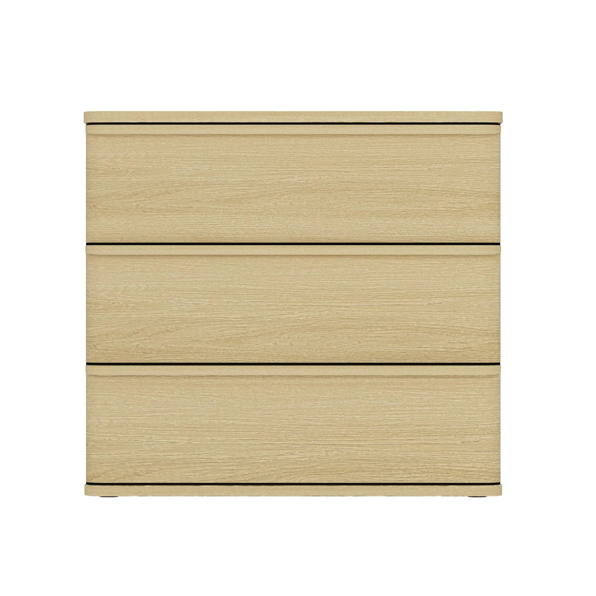 Front. Manhattan Comfort - Molly Modern 26" Nightstand - Natural Oak.