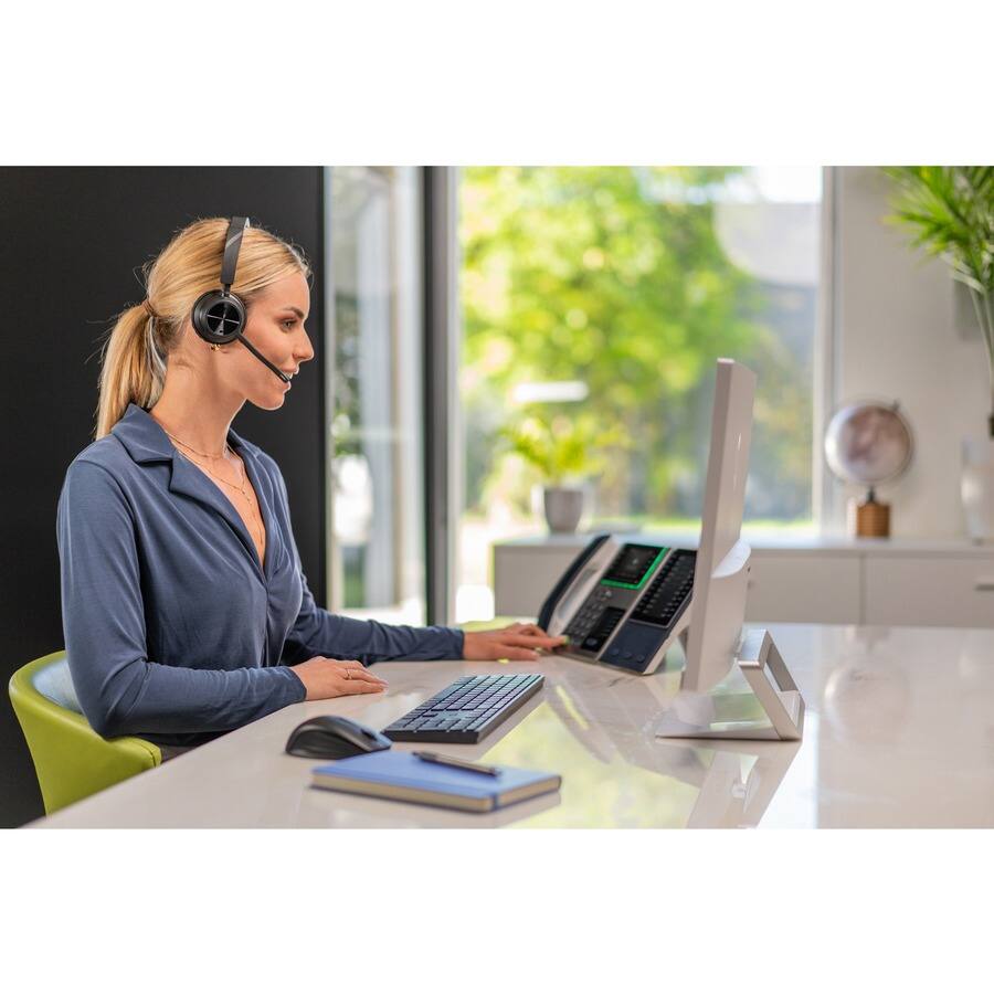 Alt View 7. HP - Poly Voyager 4310 USB-A Headset + BT700 Dongle - Microsoft Teams Certification - Siri, Google Assistant - Mono - USB - Black.