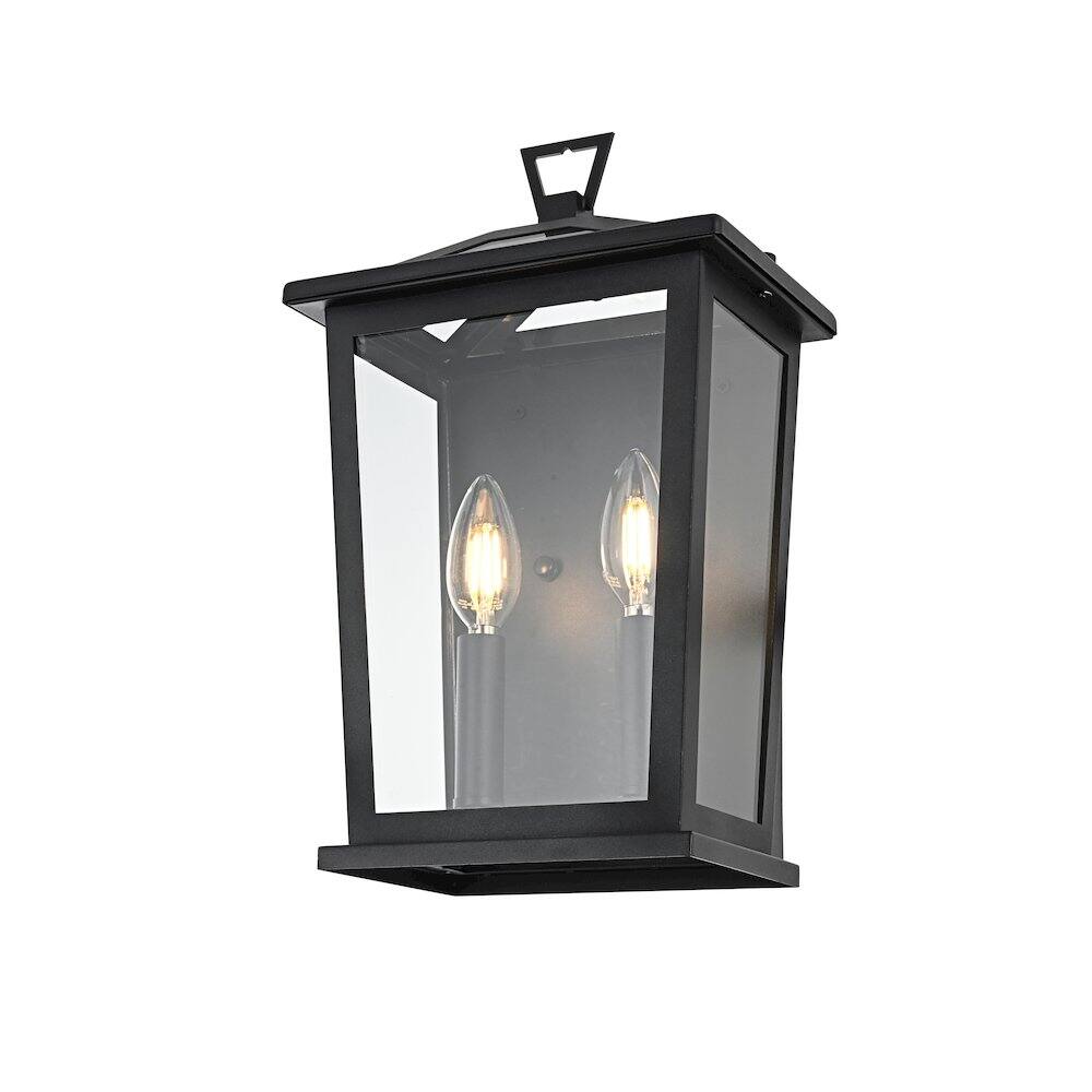 Alt View 1. Elegant Lighting - Richmond 7 inch Outdoor Pendant in Black - Black.