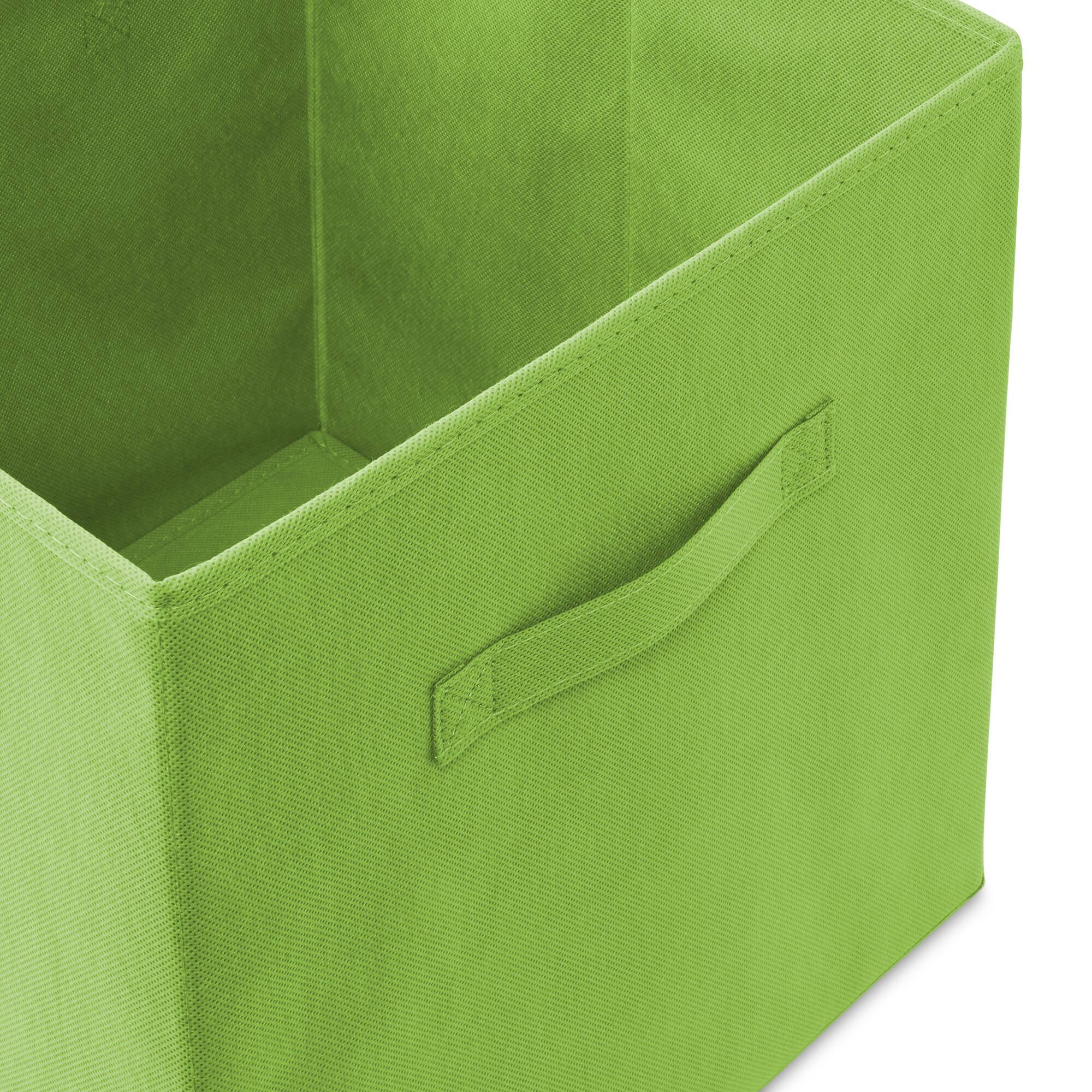Alt View 2. Casafield - (Set of 12) Collapsible Fabric Cubes - Storage Bins - Lime Green.