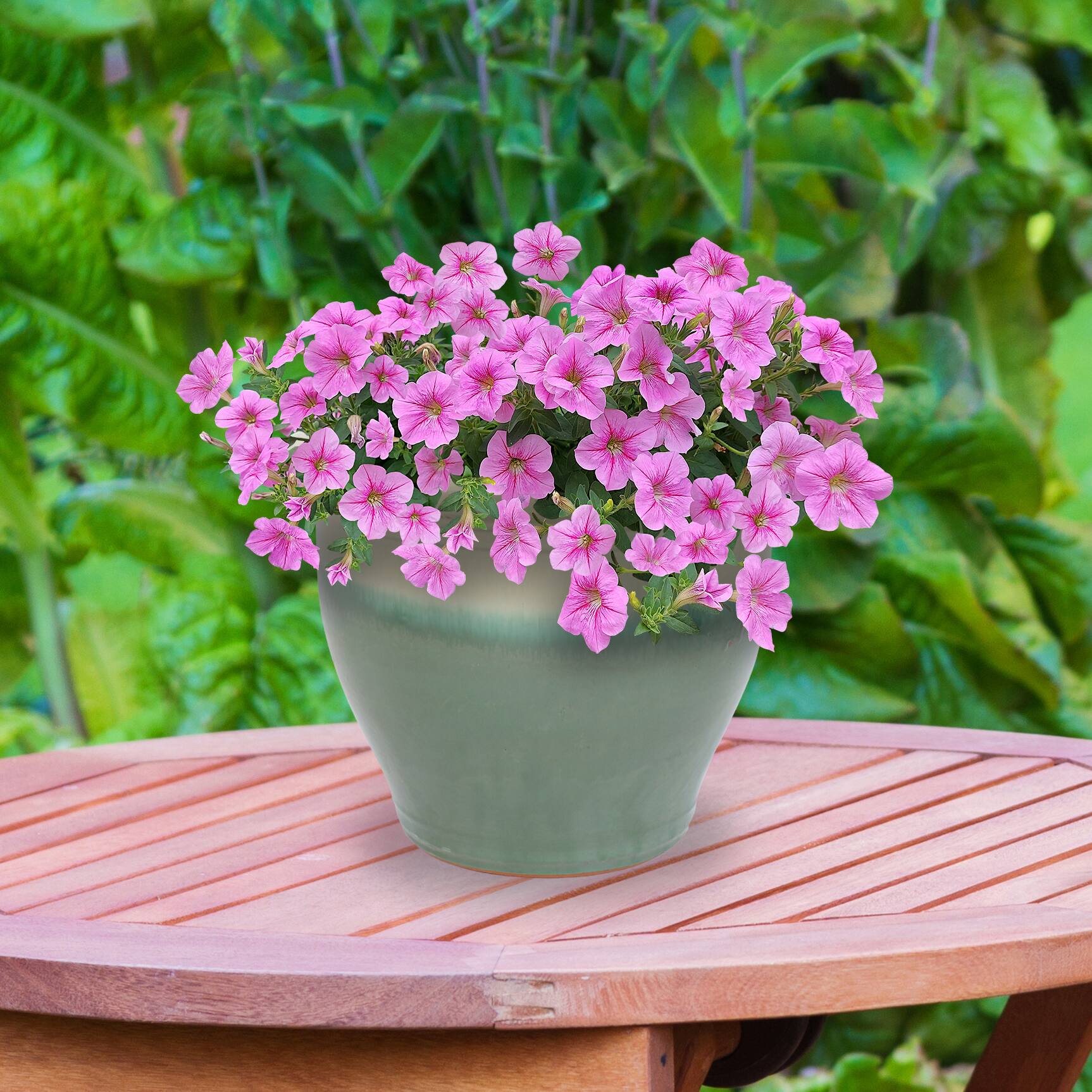 Alt View 7. Sunnydaze - 18.5 in Studio High-Fired Glazed Ceramic Planter - Seafoam.