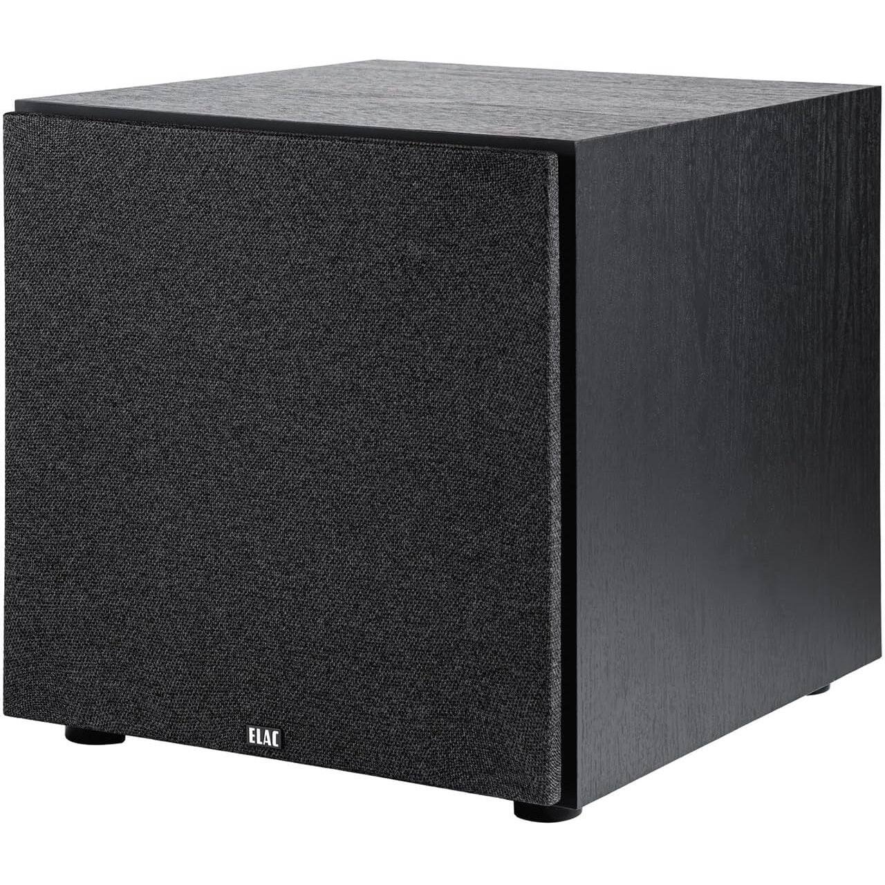 Alt View 6. ELAC - ELAC Debut 3.0 - DS103-BK 10" 200W Powered Subwoofer with Custom Driver and Class D Amplifier for Home Theaters - Black.