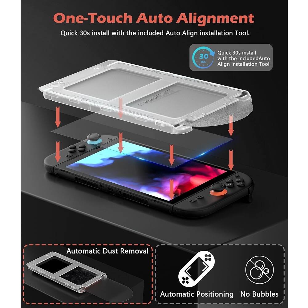 One-Touch Auto Alignment  
Quick 30s install with the included Auto Align installation Tool.

Automatic Dust Removal  
Automatic Positioning  
No Bubbles
