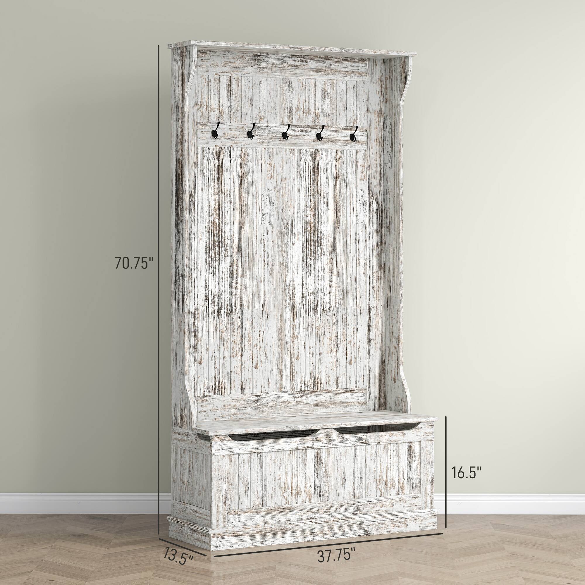 70.75", 37.75", 13.5", 16.5"