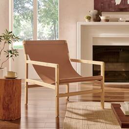 Sonora Leather Sling Chair by Modway - Chestnut Tan