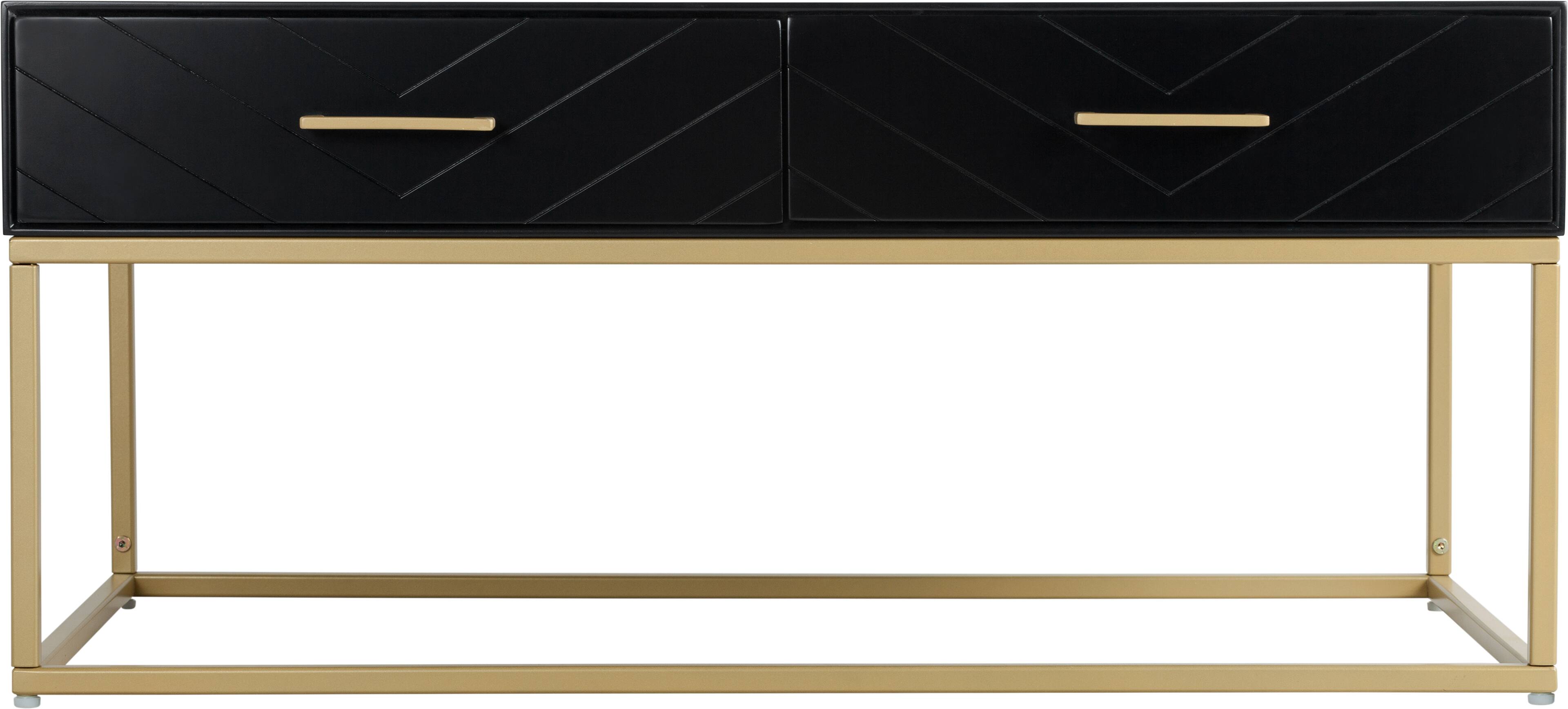Alt View 1. Tommy Hilfiger - Tommy Hilfiger Ellias Coffee Table, Black and Gold - Black and Gold.