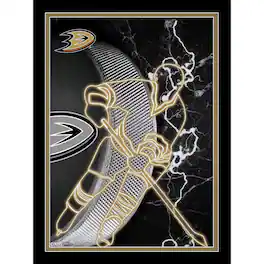 Fan Creations - Anaheim Ducks 12'' x 16'' Framed Neon Player Print - Black