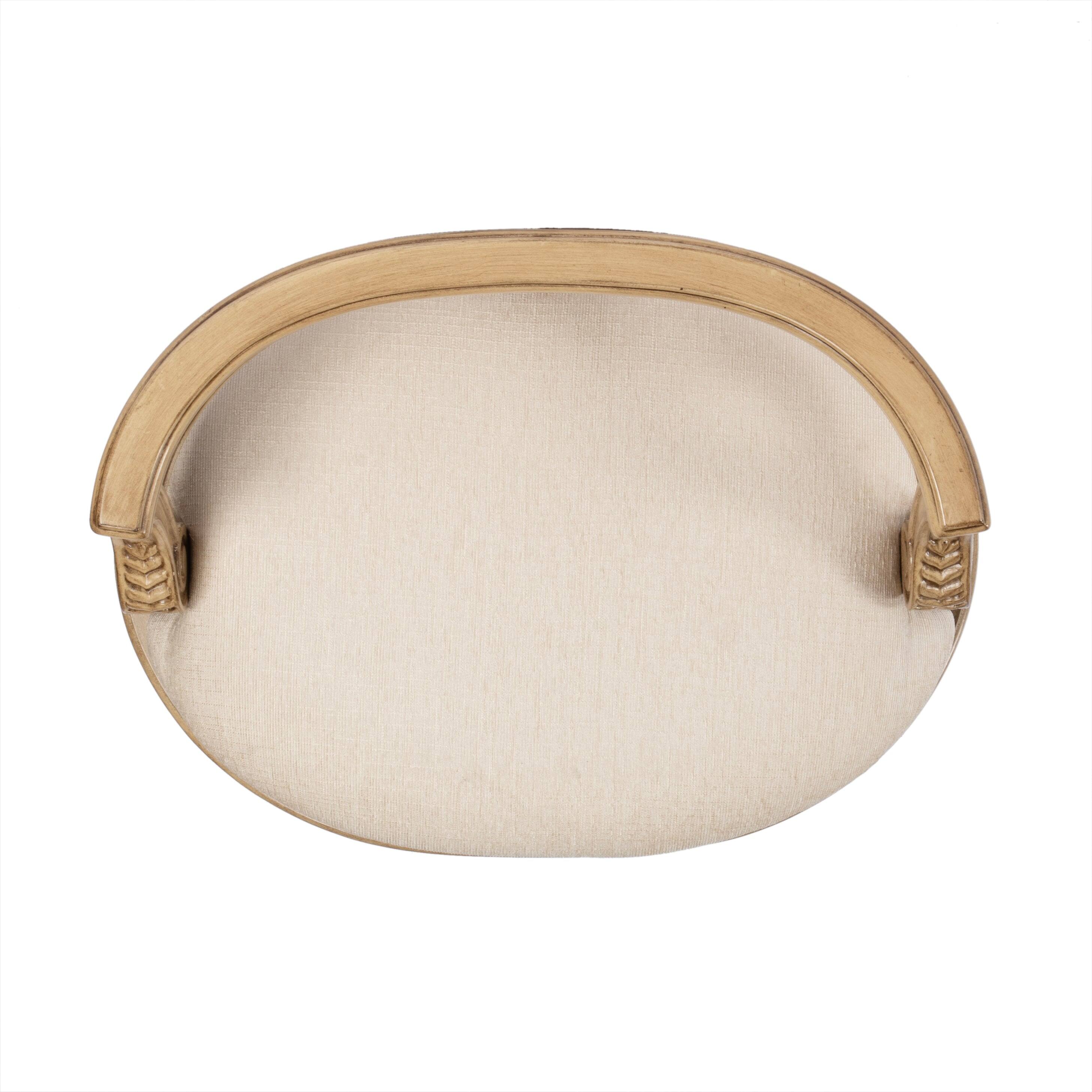 Alt View 7. Butler Specialty - Hathaway 22.5 in. W Oval Upholstered and Wood Traditional Vanity Seat - Beige.