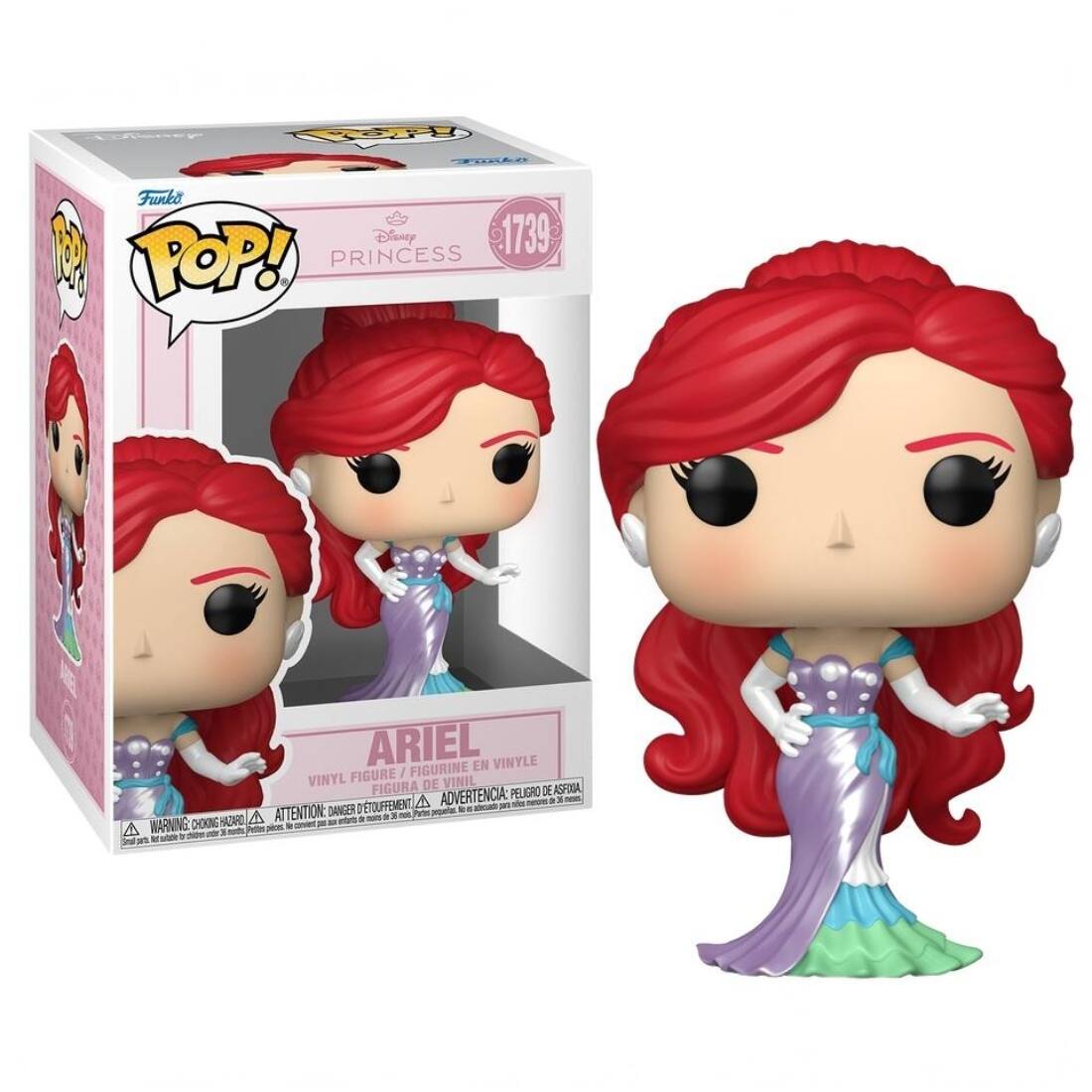 Funko POP! Disney 1739 POP! Princess Ariel Figurine en Vinilo Figura I Vinyl de Vinil Figura Peligro PEL De Asfixia DTOUffement A Advertencia: - - . 1 A Attention: Danger - Phtypaa Pn HAOAEC . - A Warning: Choking - - . - - . - - . Sal an