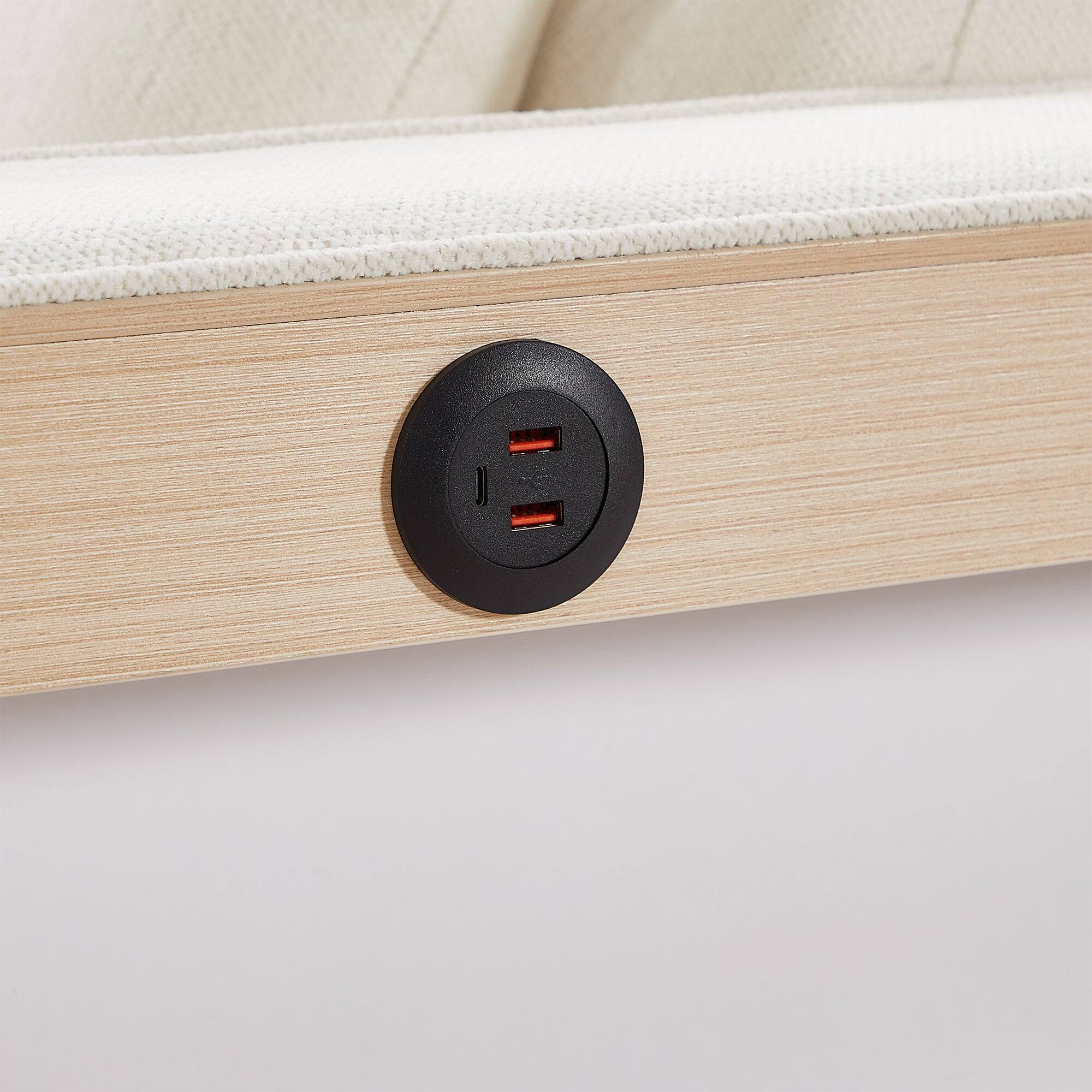 Alt View 7. Boyel Living - 61.4 inch Pull-out Sofa Bed Modern Sleeper Sofa with Adjustable Backrest for Living Room Beige - Beige.