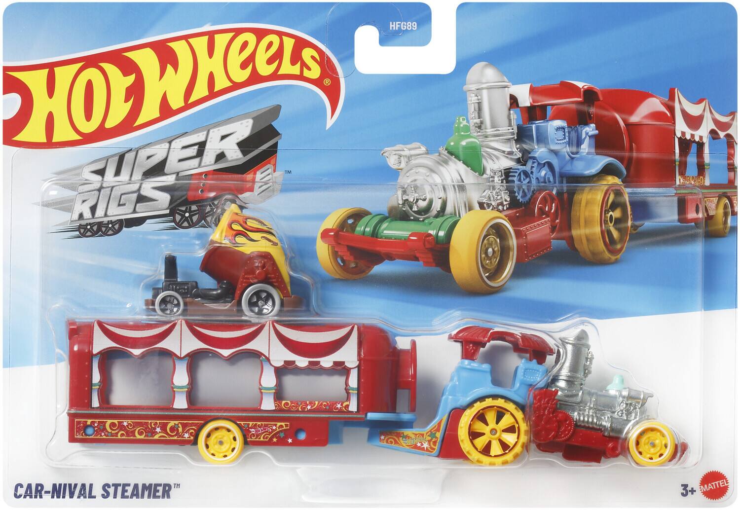 Hot Wheels  
Super Rigs  
Car-Nival Steamer  
3+  
Mattel  
HFG89