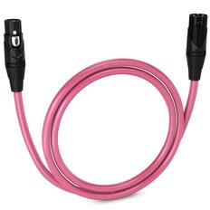 Front. Lyxpro - 3 ft Balanced XLR Cable, Male to Female, 3 Pin Microphone Cable - Pink.