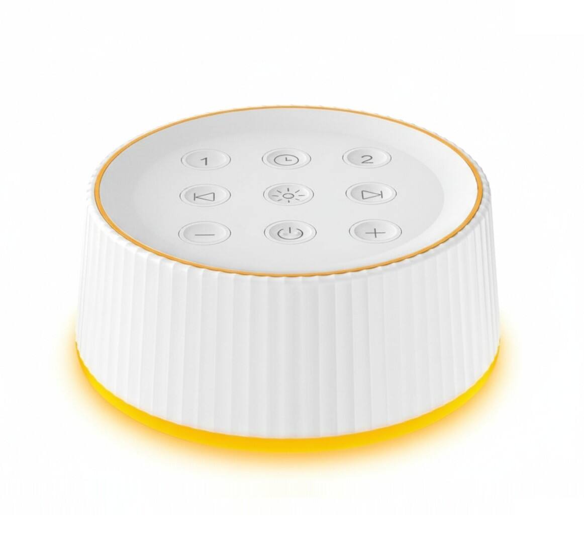 Front. FINEAK - Portable Sound Machine & Night Light for Baby, Adults, and Travel - White.