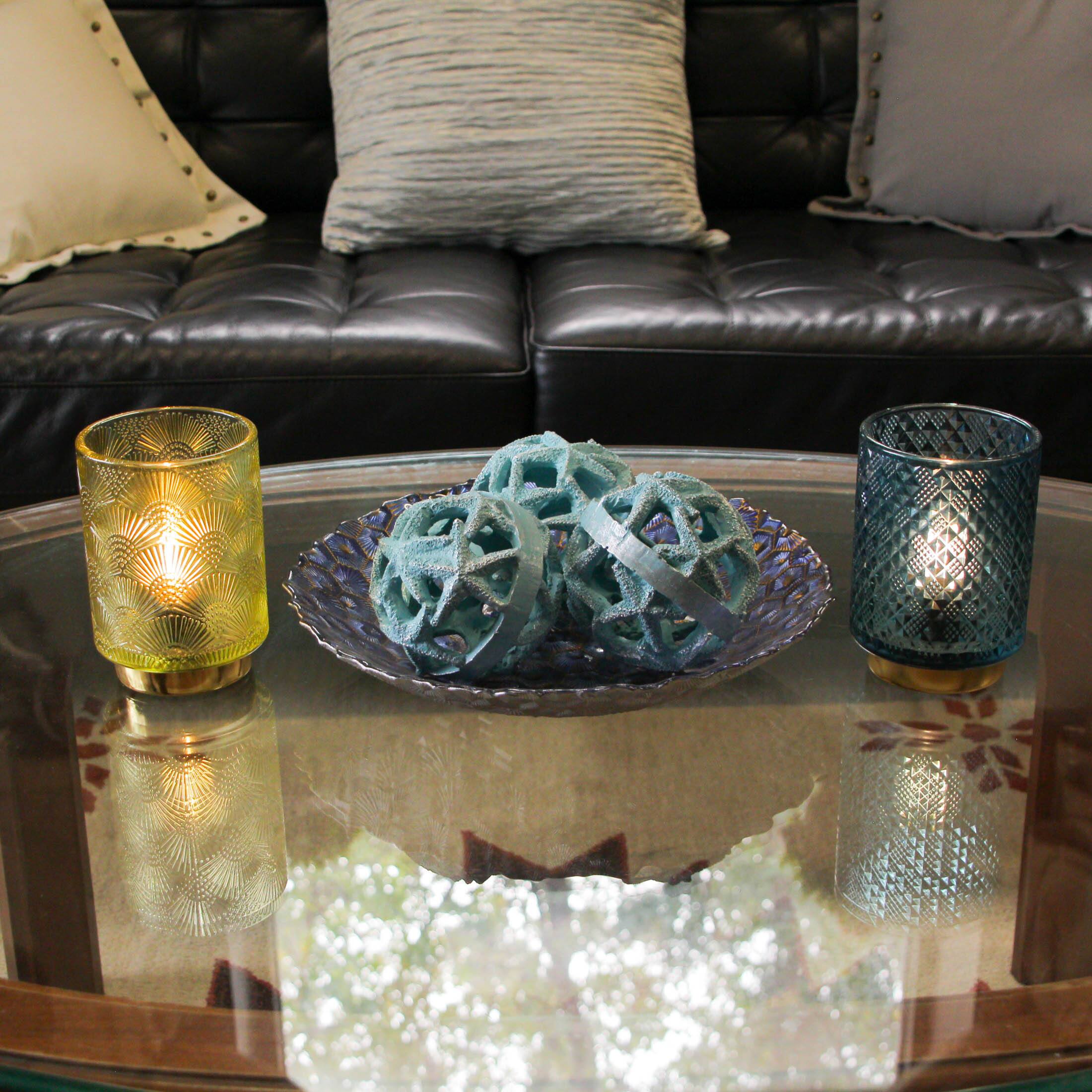 Alt View 3. Fancy That - Coastal Starfish Orbs Set of 3 - Beach-Inspired Home Accent for Centerpieces - Light Blue.