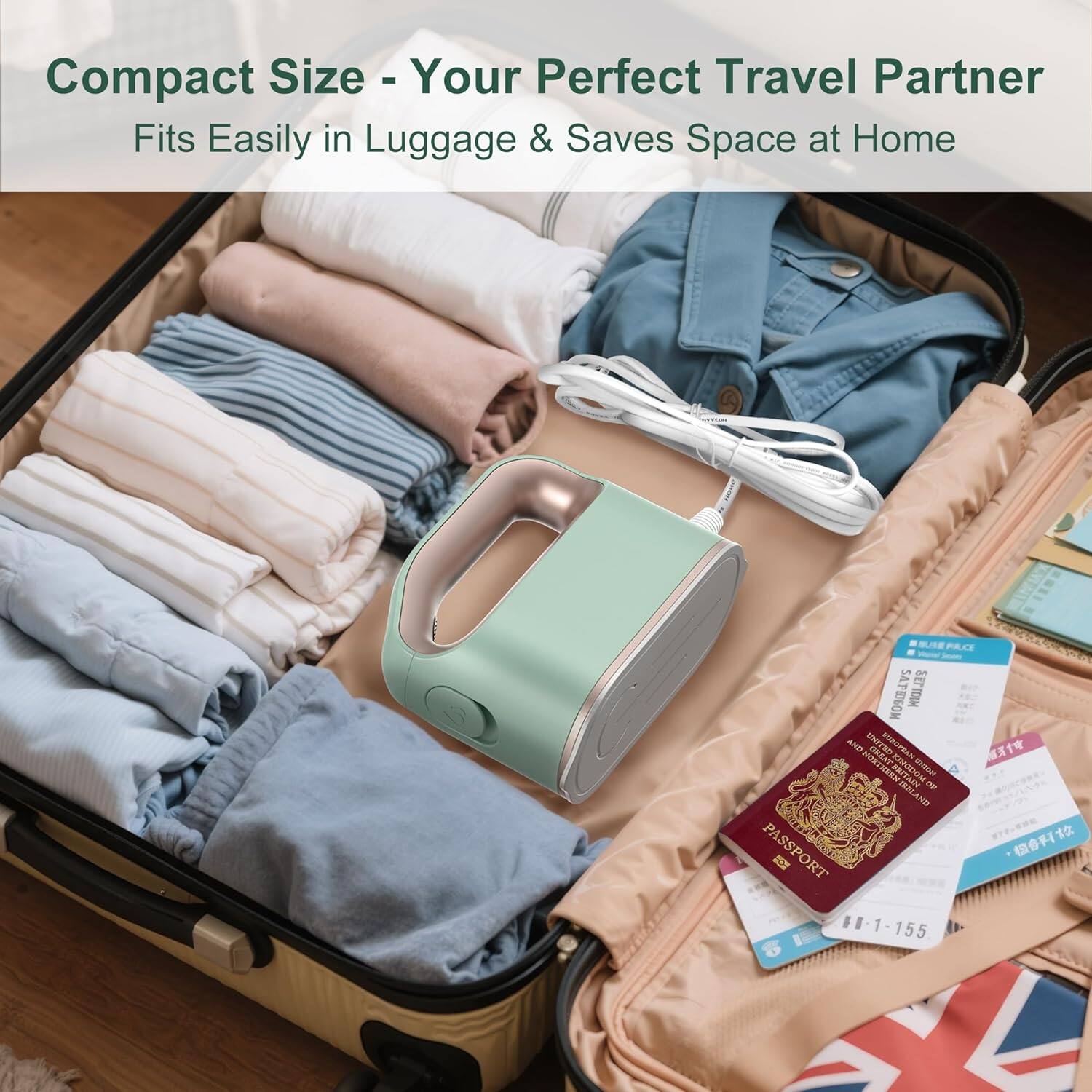 Compact Size - Your Perfect Travel Partner  
Fits Easily in Luggage & Saves Space at Home