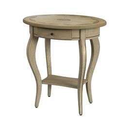 Butler Specialty - Jeanette Oval Wood Side Table - Beige