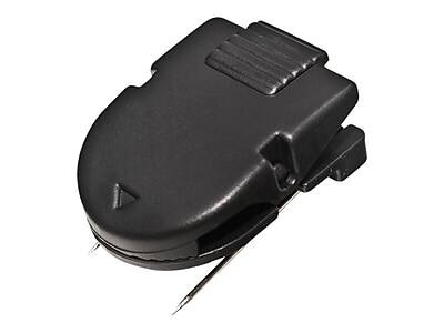 Front. Advantus - Fabric Panel Wall Cubicle Clips, Black, 50/Box (AVT75345) - Black.