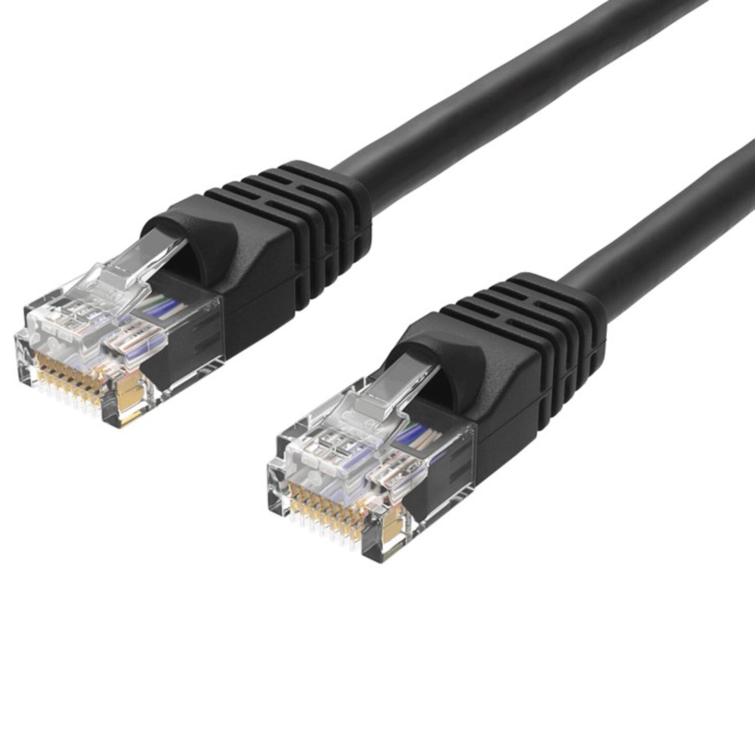 Front. Sanoxy - Sanoxy 15ft Cat6 Ethernet Cable 550 MHz UTP Snagless Patch Cord Black - Black.