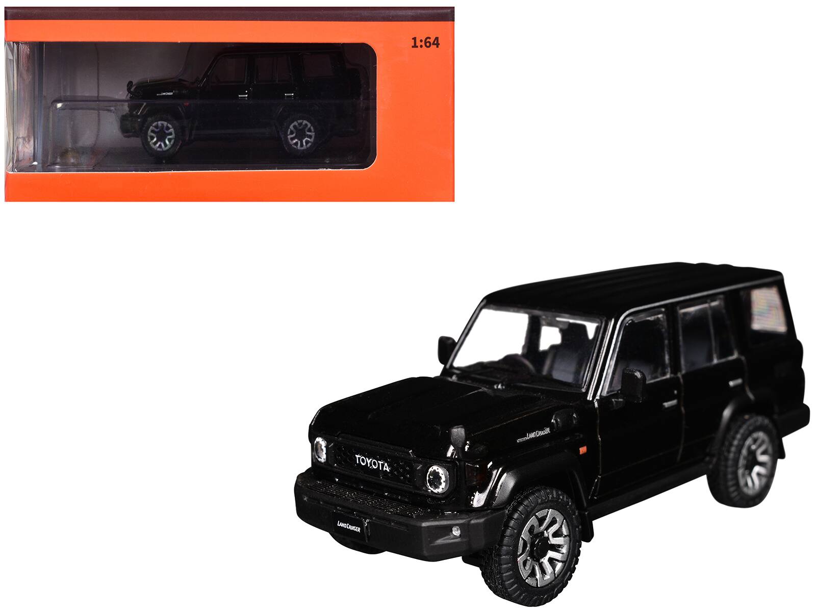 Toyota Land Cruiser (J76) RHD (Right Hand Drive) Black 1/64 Diecast Model Car by GCD price history on PriceWatchPro