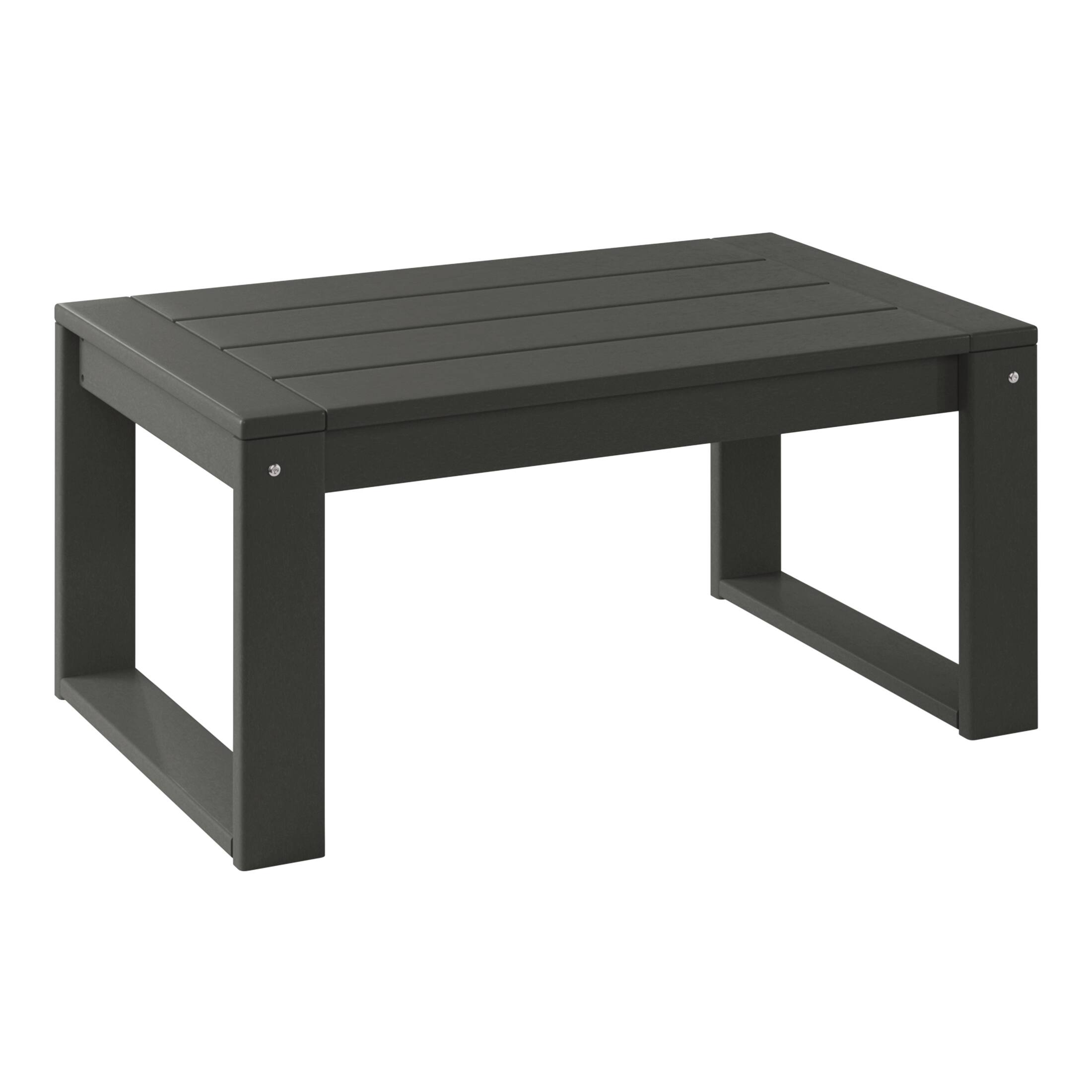 Alt View 2. WestinTrends - WestinTrends Montara 5-Piece Modern HDPE Outdoor Patio Furniture Sofa Conversation Set with Coffee Table - Black.