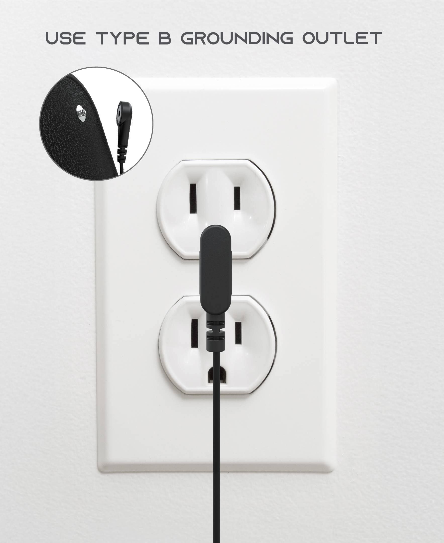 USE TYPE B GROUNDING OUTLET