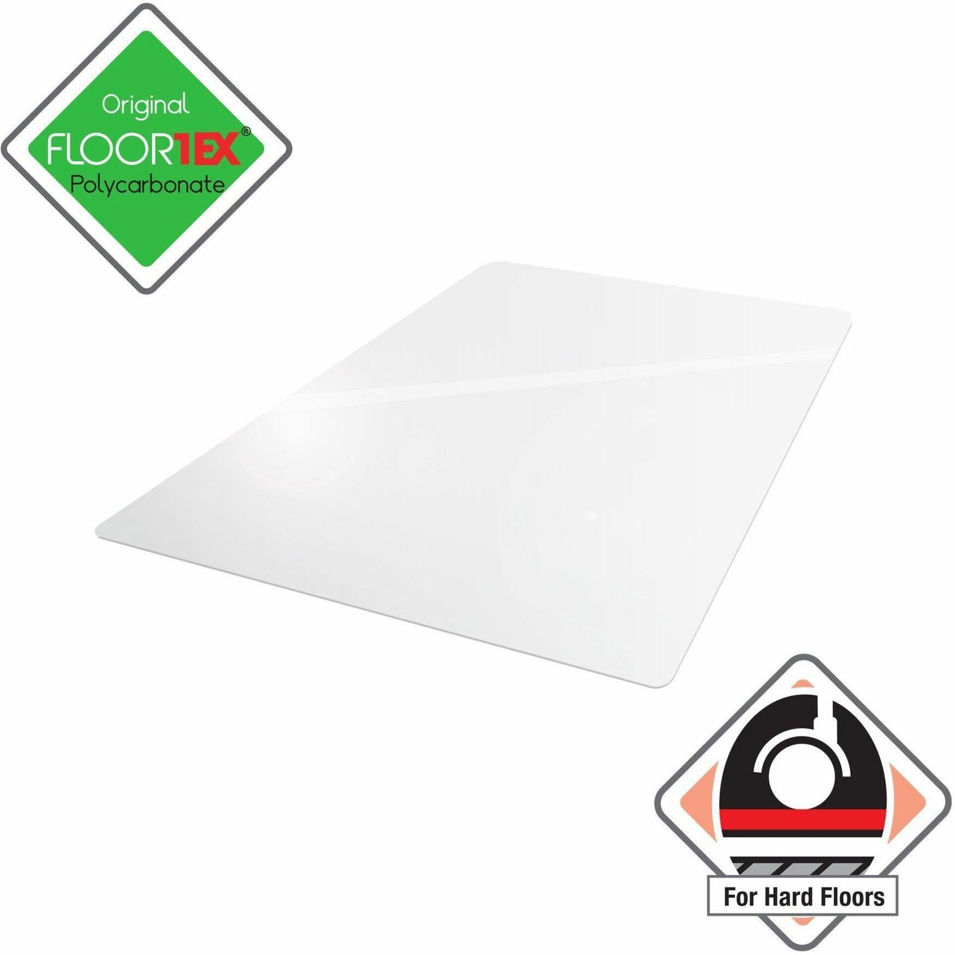 Alt View 16. Floortex - Ultimat Polycarbonate Rectangular Chair Mat for Hard Floor - 35'' x 47'' - Clear.