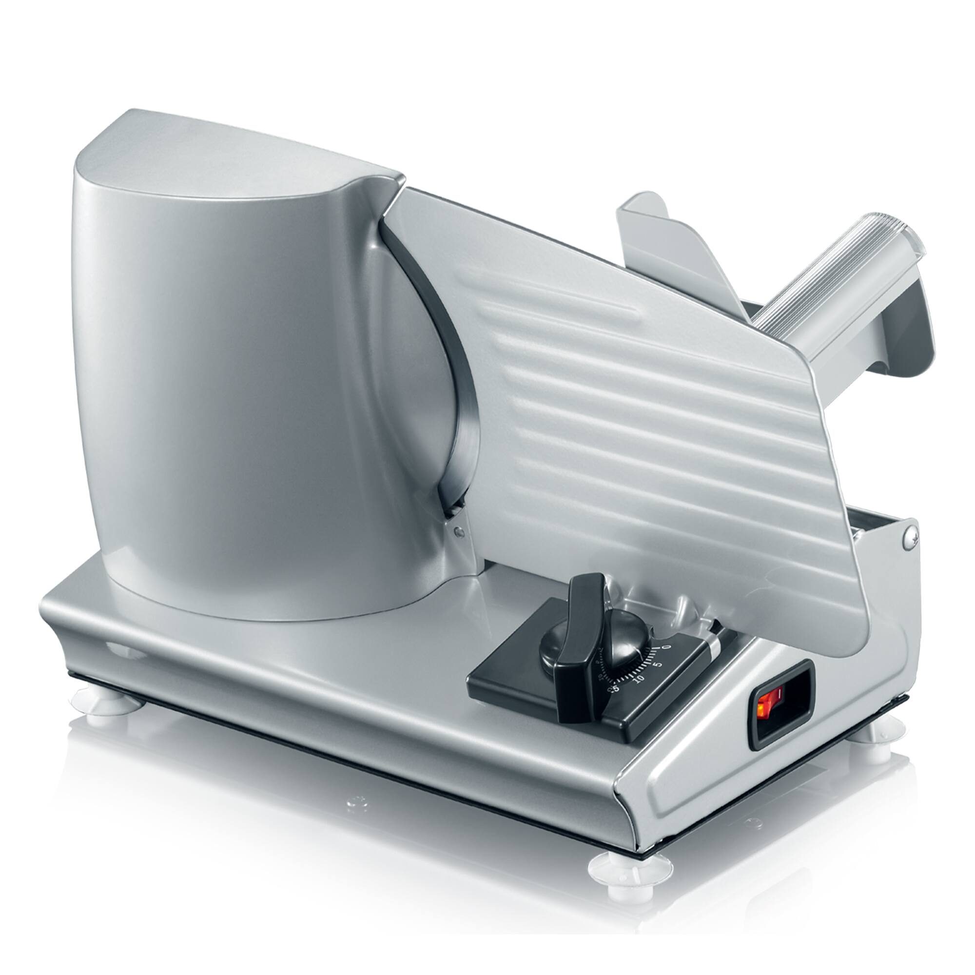 Front. Dexmalle - Dexmalle-Deli Meat Slicer Machine for Home Use with 7.5" Stainless Steel Blade-Silver - Silver.