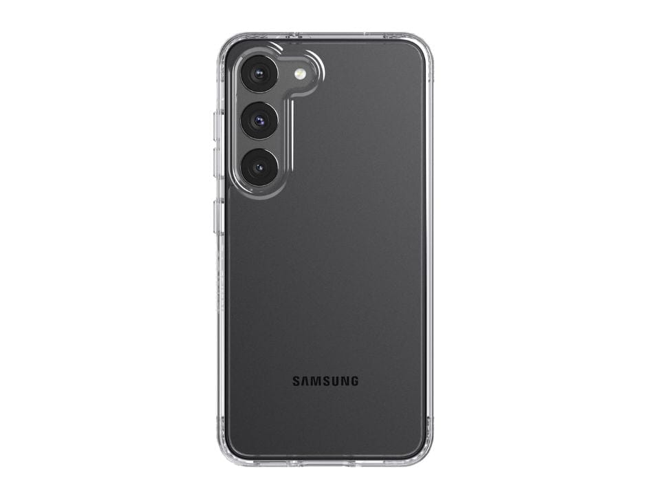 Tech21 - Tech 21 EVOCLEAR 12 FT 3.6M Multi-Drop Impact Tested Waste Responsible Innovation Case For Samsung Galaxy S23+ - Clear