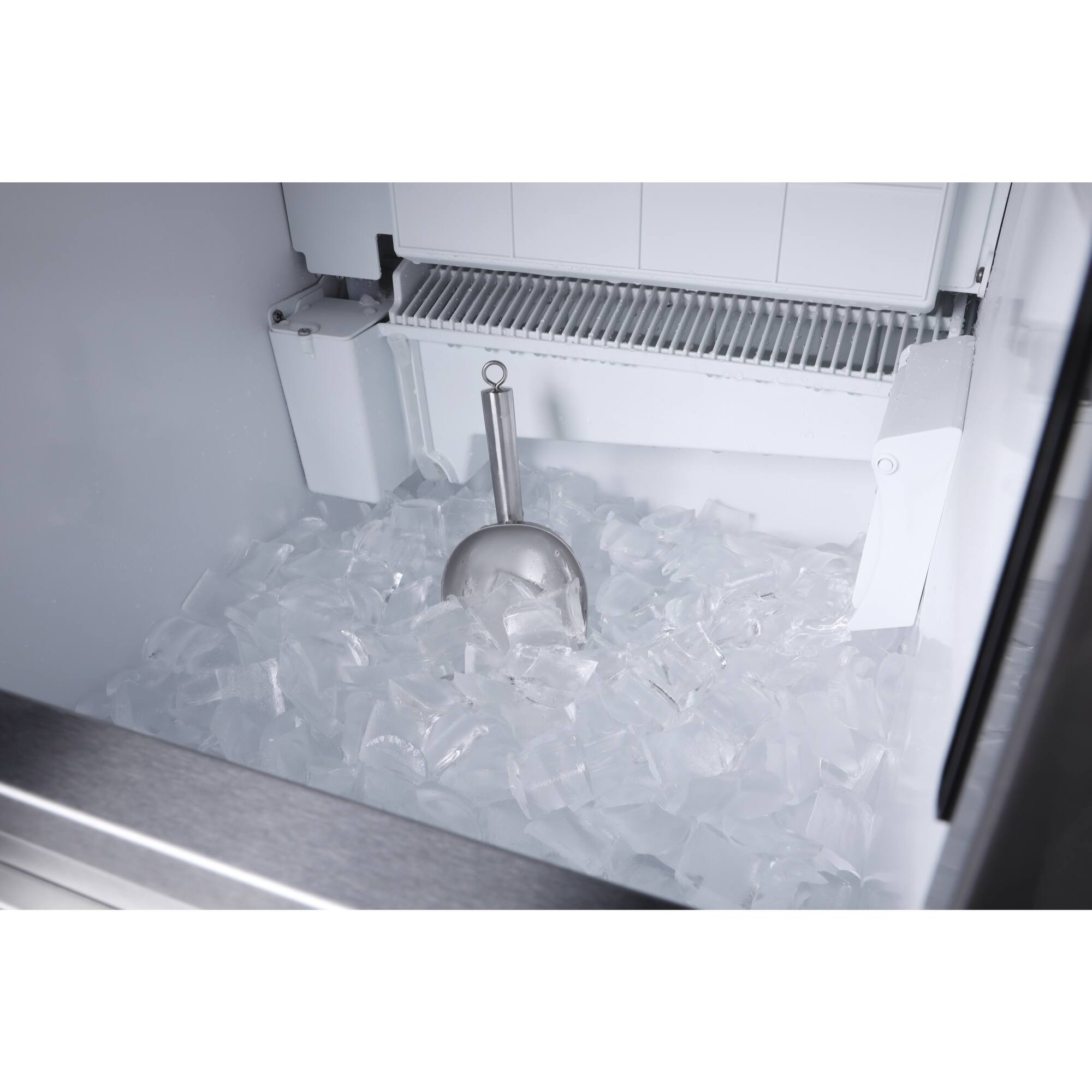 Alt View 4. Koolmore - Commercial Crescent Ice Maker In Stainless Steel 100 lbs/ 24 hrs and 30 lbs storage capacity - Stainless-Steel.