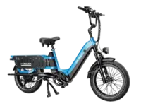 Heybike - Hauler Cargo Ebike w/85mi Max Operating Range 28 mph Max Speed 440lbs Max Load -Dual Battery - Blue - Front_Zoom
