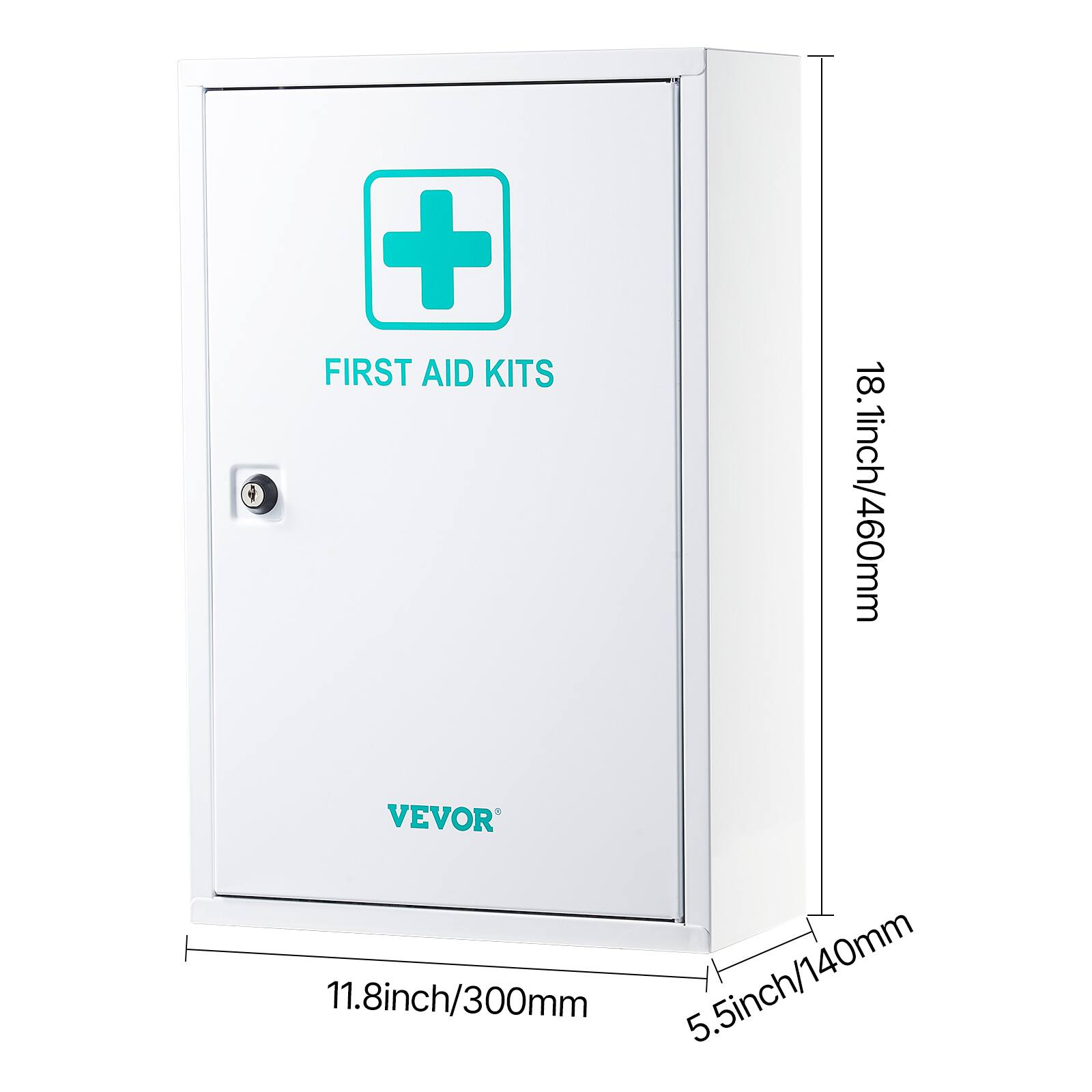 FIRST AID KITS

VEVOR

18.1 inch/460 mm

11.8 inch/300 mm

5.5 inch/140 mm