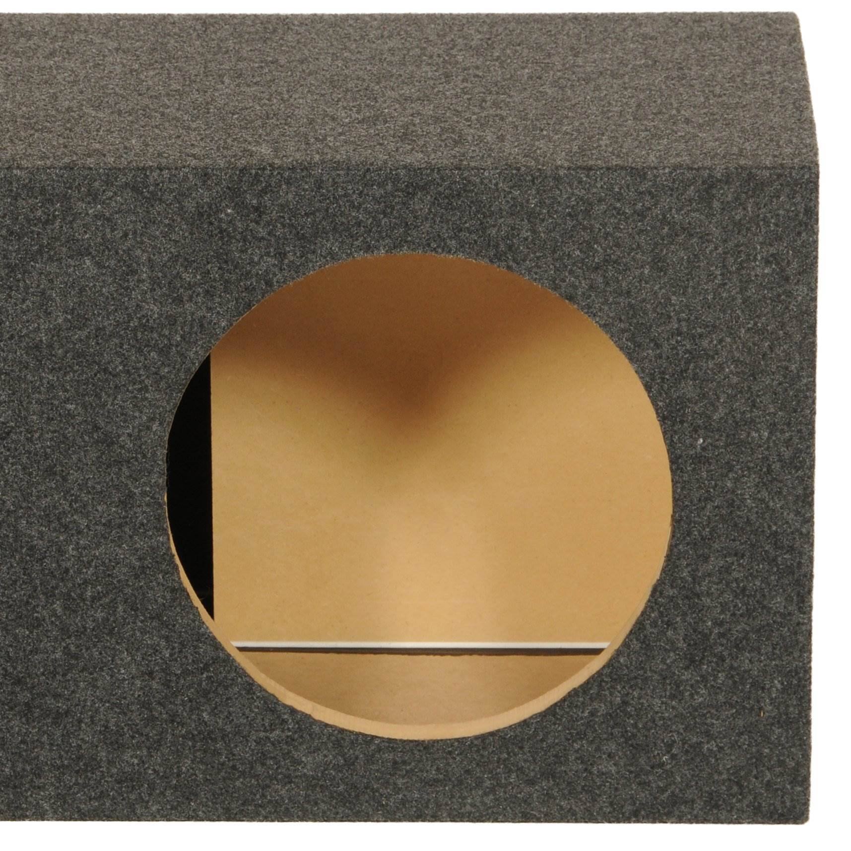 Alt View 2. QPower - QPower HD112VL Single 12 Inch SPL XL Heavy-Duty Side Ported Subwoofer Enclosure - Charcoal Gray.